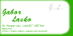 gabor lasko business card